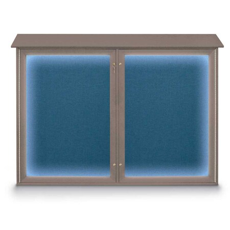 United Visual Products Open Faced Traditional Rounded Corkboard UV645ARC-BRONZE-FORBO